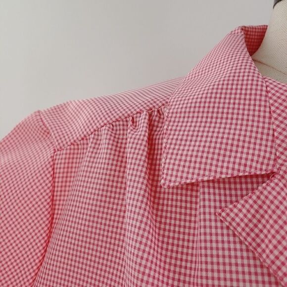 Vintage 1970s! Checks! Pink! Medium most likely - Picture 6 of 9